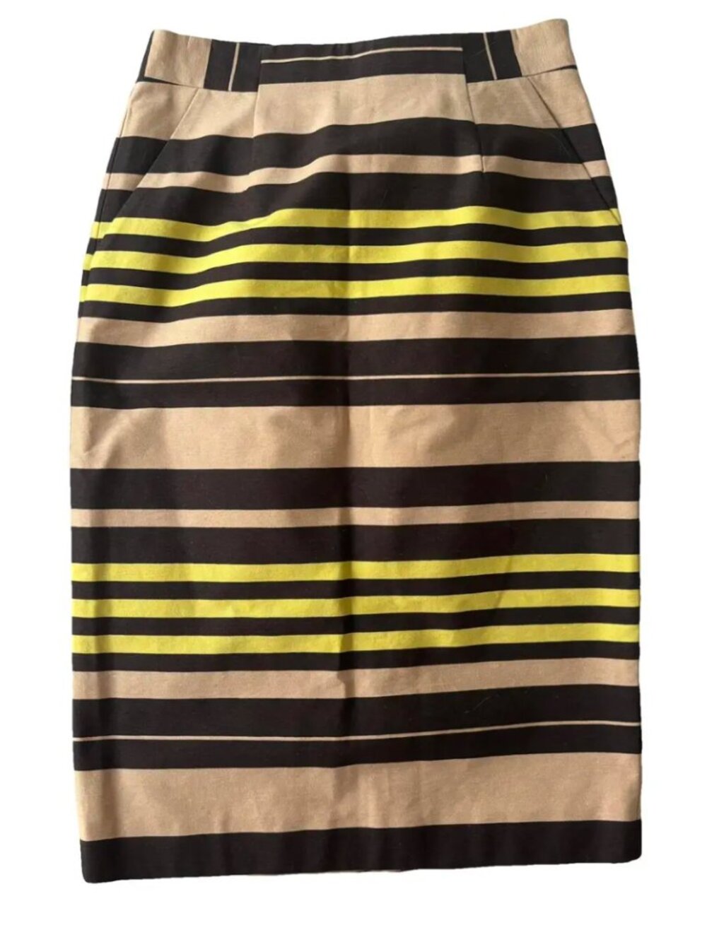 Whistles Striped Cotton Pencil Skirt US 6